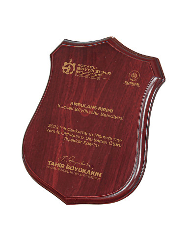 BK-75 Ahşap Plaket