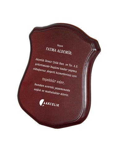 BK-76 Ahşap Plaket