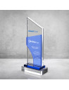 PB863 Mavi Camlı Kristal Plaket