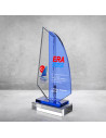 PB864 Mavi Camlı Kristal Plaket