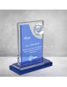 PB891 Mavi Camlı Kristal Plaket