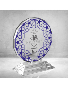 PB895 Mavi Camlı Kristal Plaket 2