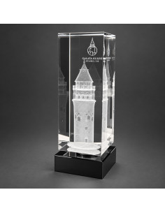3D Lazer Patlatma Küp 6x6x15 Dikey Siyah Kaideli 2
