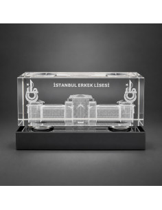 3D Lazer Patlatma Küp 6x6x15 Yatay Siyah  Kaideli