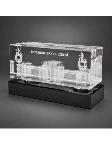 3D Lazer Patlatma Küp 6x6x15 Yatay Siyah  Kaideli