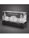3D Lazer Patlatma Küp 6x6x15 Yatay Siyah  Kaideli