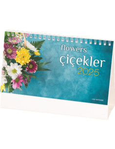 AMT-05 Çiçek Taslama Masa Takvimi 