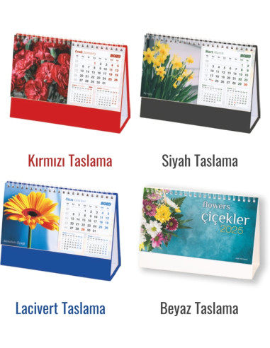 AMT-05 Çiçek Taslama Masa Takvimi 