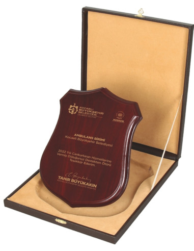DAP-75 Kutulu Ahşap Plaket